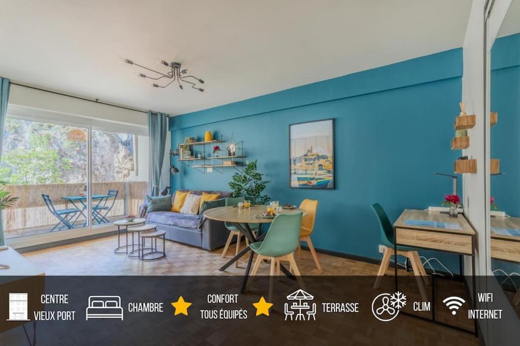 Divine Idylle Central Vieux-Port Terrasse Clim Marseille Ngoại thất bức ảnh