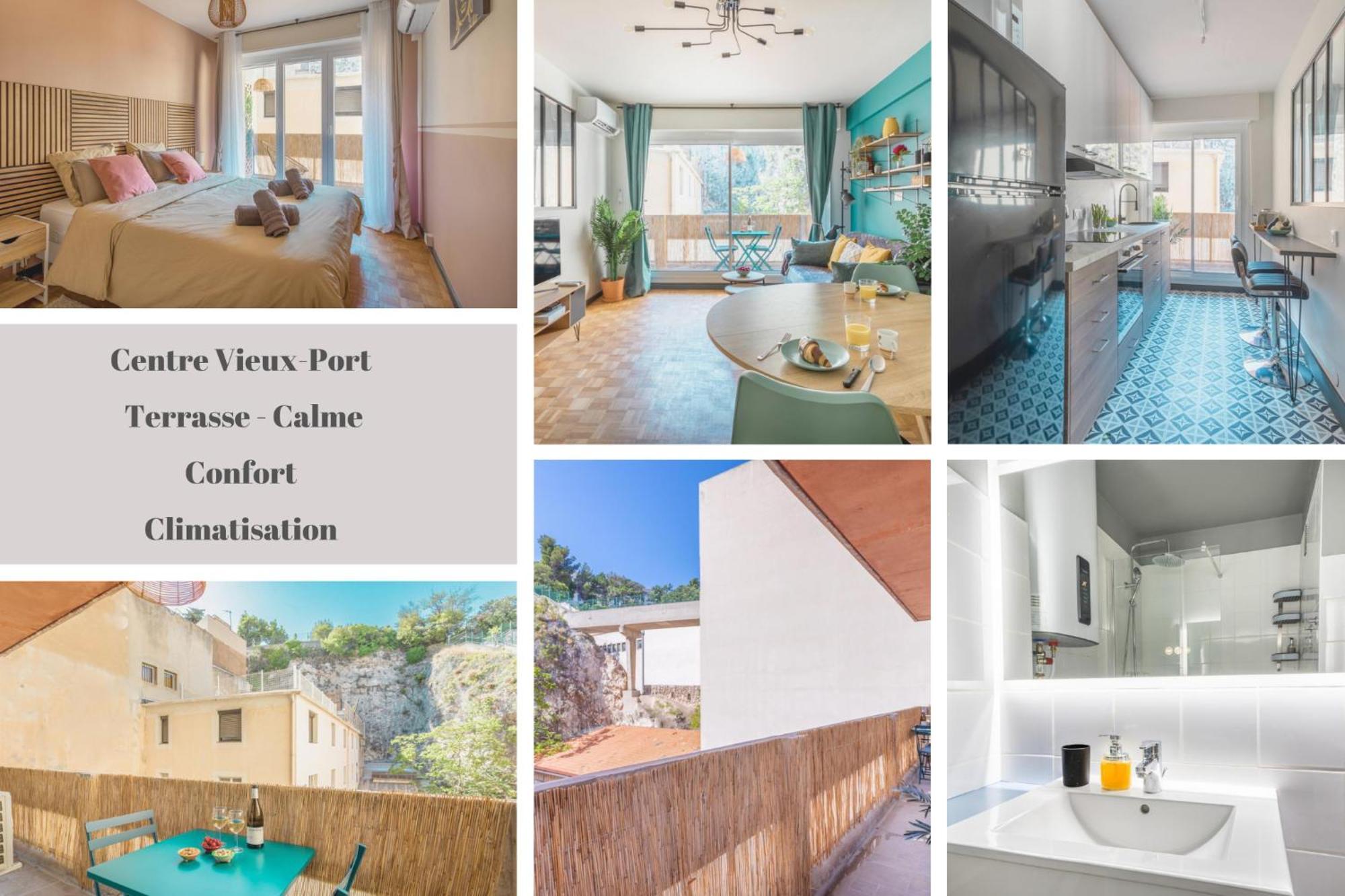Divine Idylle Central Vieux-Port Terrasse Clim Marseille Ngoại thất bức ảnh